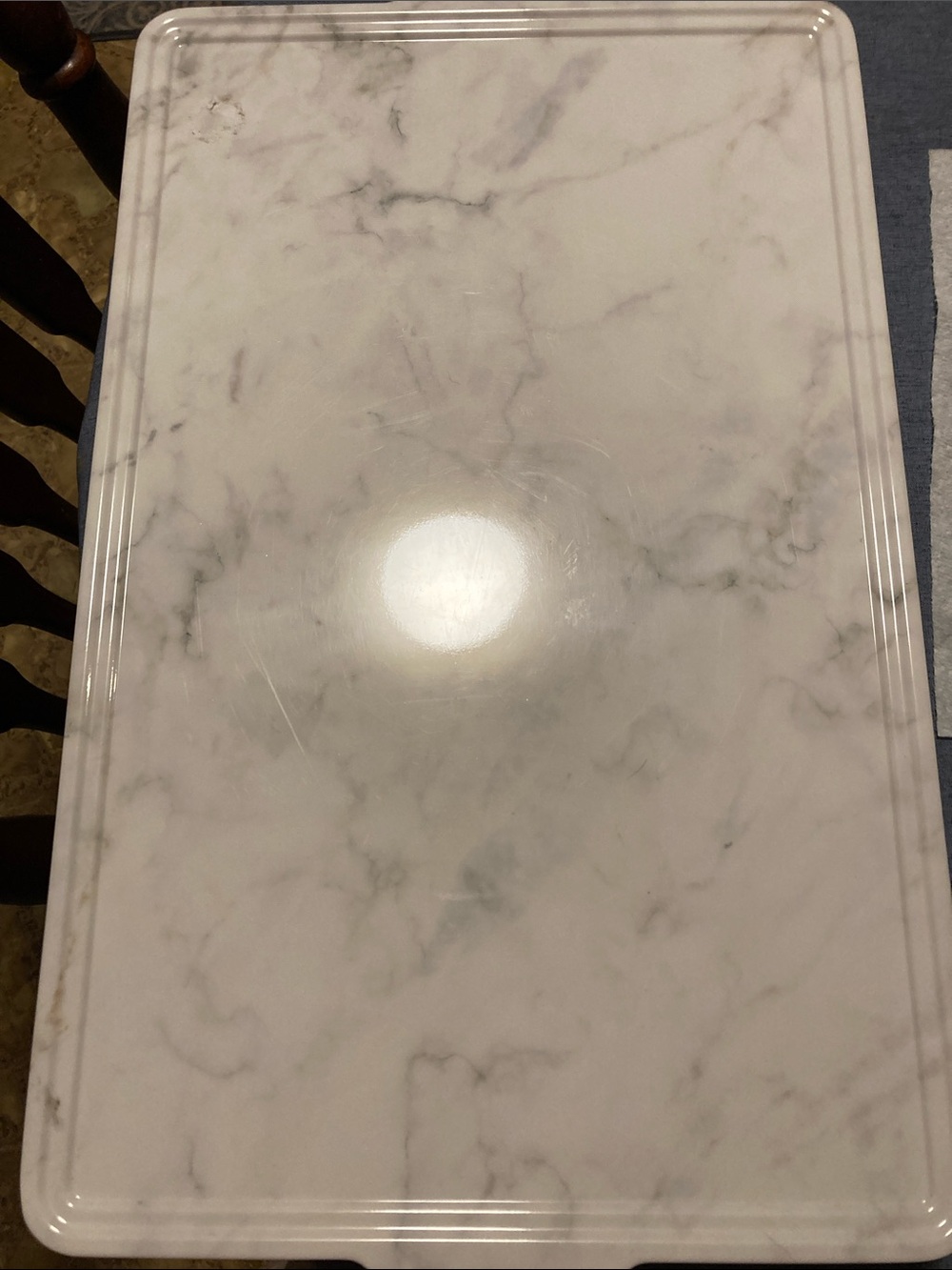 Pampered Chef Marble-Effect Rectangular chilled serving tray